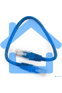 Патч-корд медный UTP Cablexpert PP10-0.25M/B кат.5e, 0.25 м, литой, многожильный (синий)