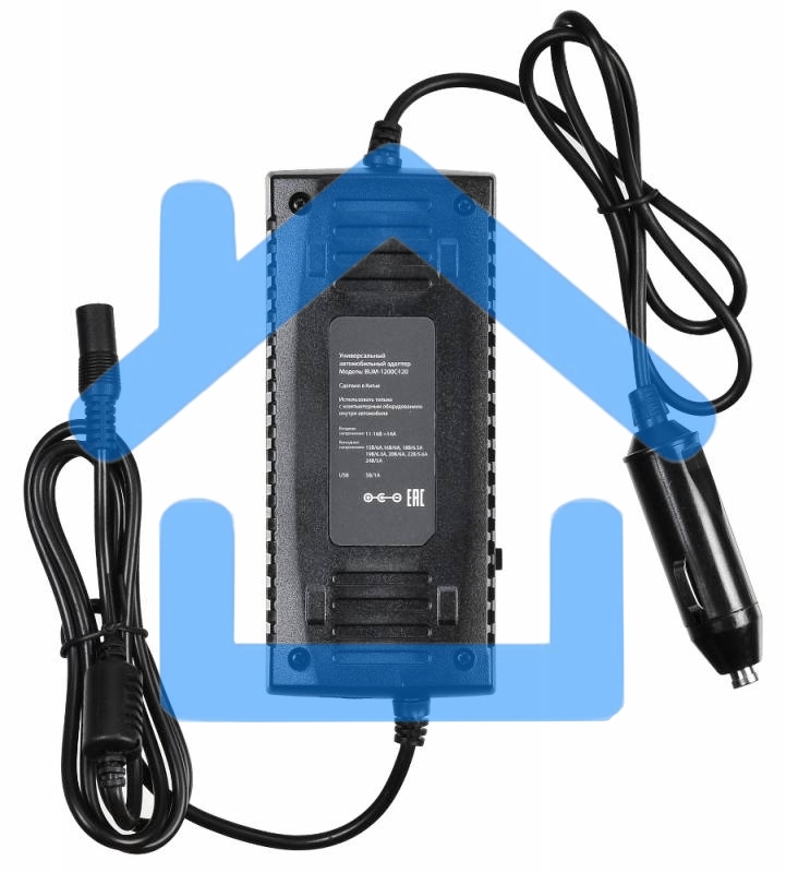 Блок питания Buro BUM-1200C120 ручной 120W 15V-24V 8-connectors 6A 1xUSB 1A от прикуривателя
