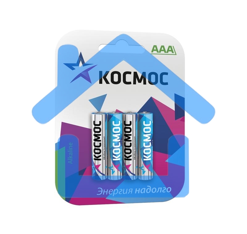 Элемент питания алкалиновый AAA/LR03 BP-4 (блист.4шт) КОСМОС KOCLR034BL_classic
