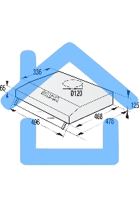Вытяжка встраиваемая Gorenje WHU529EX/M нержавеющая сталь управление: кнопочное (1 мотор)