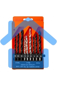 Набор сверл по бетону 5-6-8 мм, металлу 5-6-8 мм, дереву 5-6-8 мм, 9 шт. цилин. хвостовик Sparta