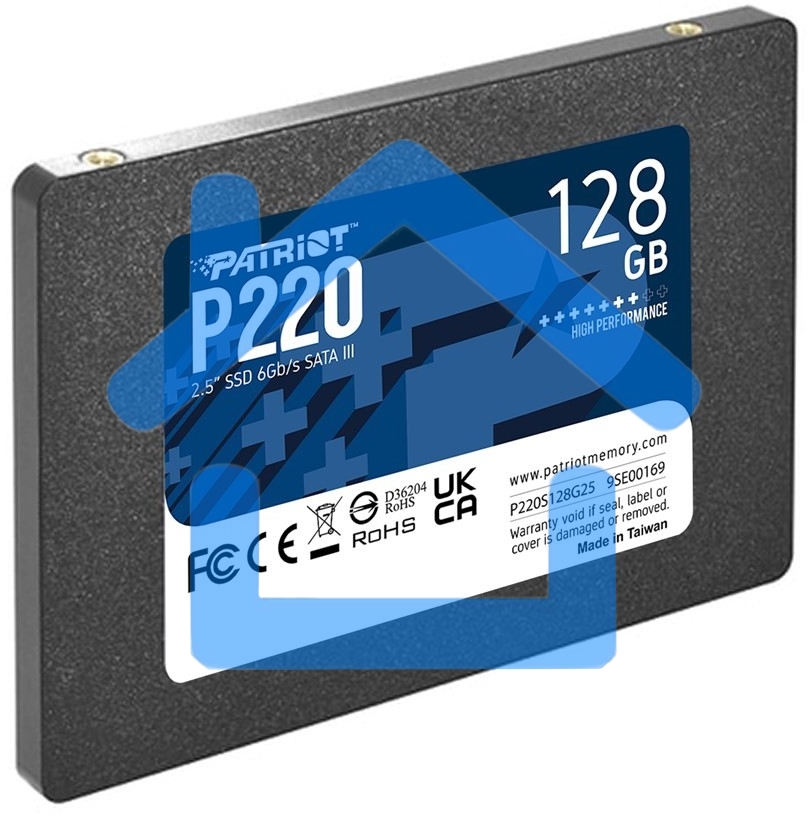 Накопитель SSD Patriot P220, 128Gb, SATA III, 2.5