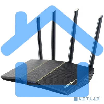 Роутер беспроводной Asus RT-AX57 AX3000 10/100/1000BASE-TX черный