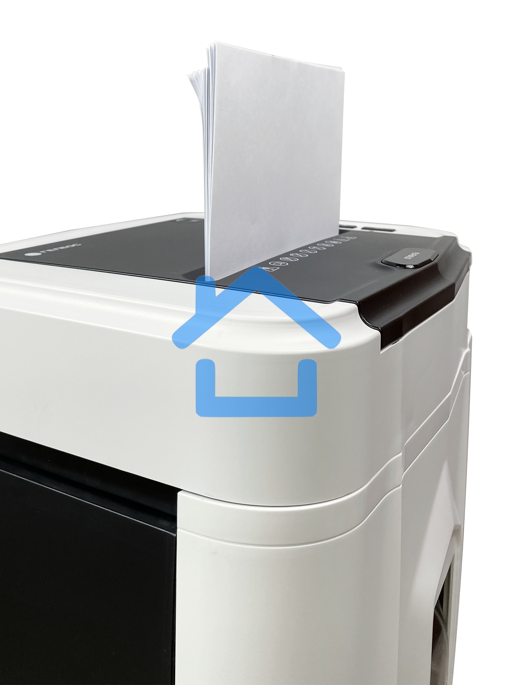 Шредер Heleos АП20-5 белый/черный с автоподачей (секр.P-5) перекрестный 131лист. 20лтр. скрепки скобы пл.карты