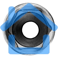 Головка торцевая удлиненная, 27 мм, 6-гранная, CrV, под квадрат 1/2