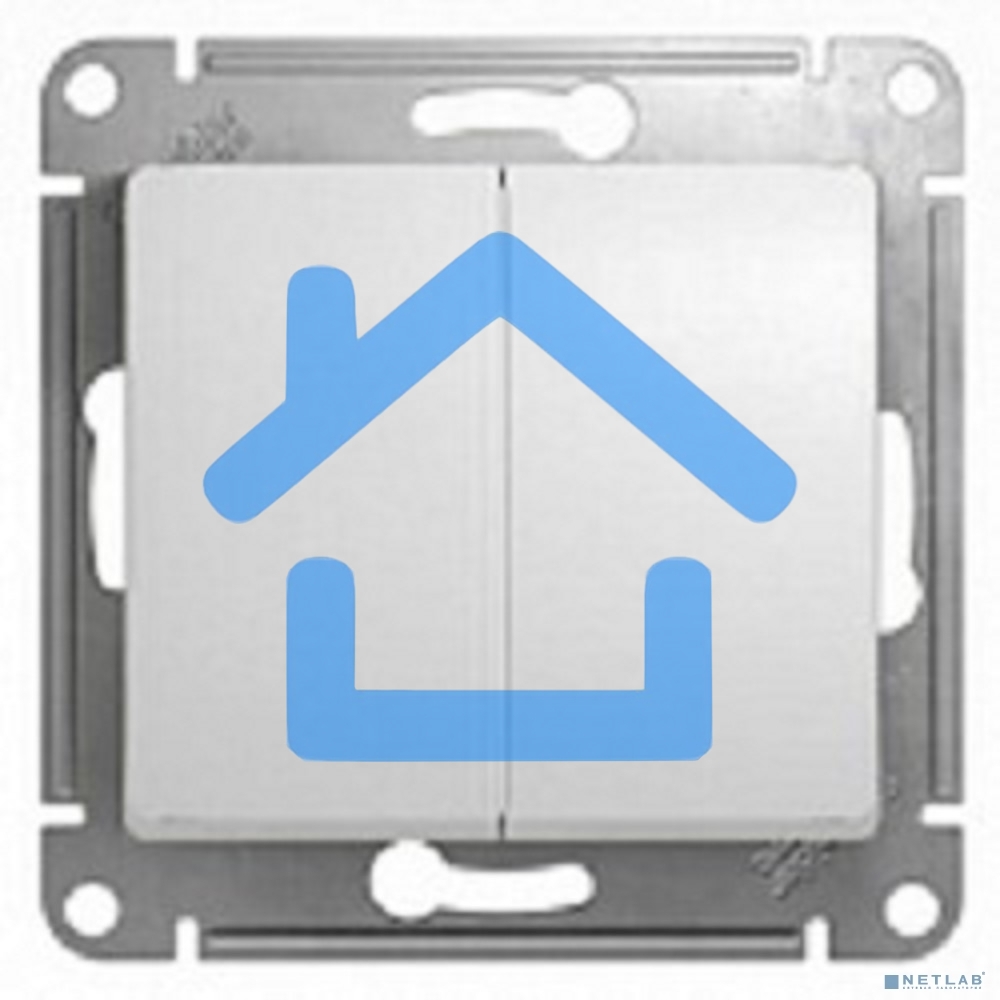 Механизм выключателя 2-кл. СП GLOSSA 10А IP20 10AX бел. SchE GSL000151