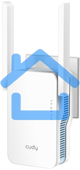 Повторитель беспроводного сигнала Cudy RE1200 AC1200 10/100BASE-TX/Wi-Fi белый