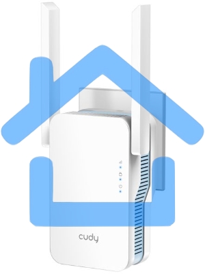 Повторитель беспроводного сигнала Cudy RE1200 AC1200 10/100BASE-TX/Wi-Fi белый