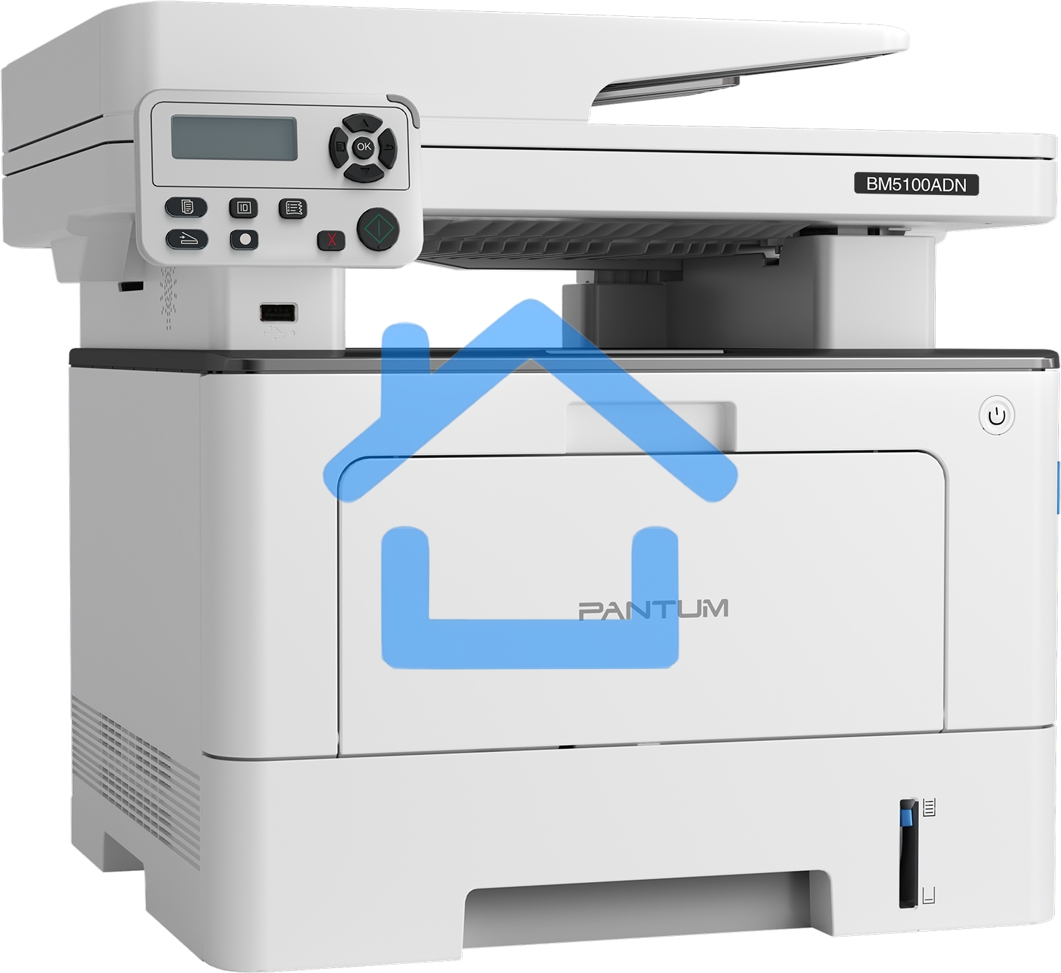 МФУ лазерное Pantum BM5100ADN, A4, ч/б, печ. до 40 стр/мин., скан. до 24 стр/мин., 1200 x 1200 dpi, USB, RJ-45