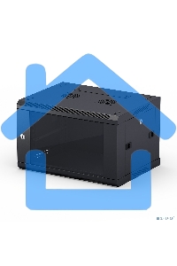 Шкаф телекоммуникационный настенный NEOMAX 6U (600х450), стеклянная дверь, замок-ключ (3 шт), разборный, цвет черный (1 коробка) NCB-WM6U-6045GK3-100-BK
