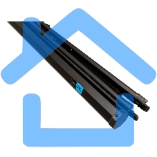 Экран 180x180см TriScreen 1:1 напольный рулонный черный 100'