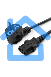 Кабель Кабель питания Gembird 10.0м, VDE(0.75мм), черный, с зазем., пакет PC-186-VDE-10M