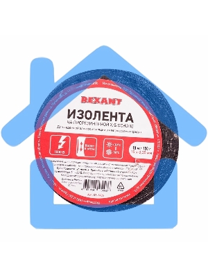 Изолента ХБ Rexant 15 х 0,35 мм, (ролик 10 м/100 г) (1-ПОЛ)