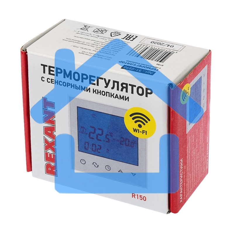 Терморегулятор c сенсорными кнопками R150 Wi-Fi (белый) Rexant
