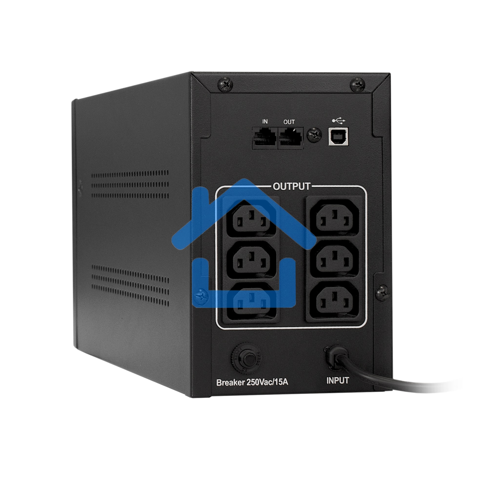 Источник бесперебойного питания ExeGate EP285488RUS SpecialPro UNB-1200.LED.AVR.C13.RJ.USB 1200VA/750W, LED, AVR, 6*IEC-C13, RJ45/11, USB, черный