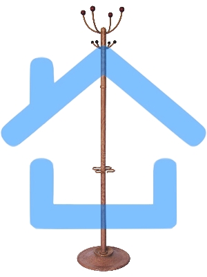 Вешалка напольная Бюрократ Квартет ЗД КВАРТЕТ ЗД/CHERRY вишня основание круг крючки двойные для верхней одежды метал. (упак.:1шт)