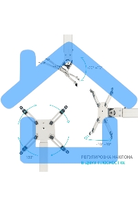 Потолочно-настенный кронштейн для проектора ONKRON K3A белый