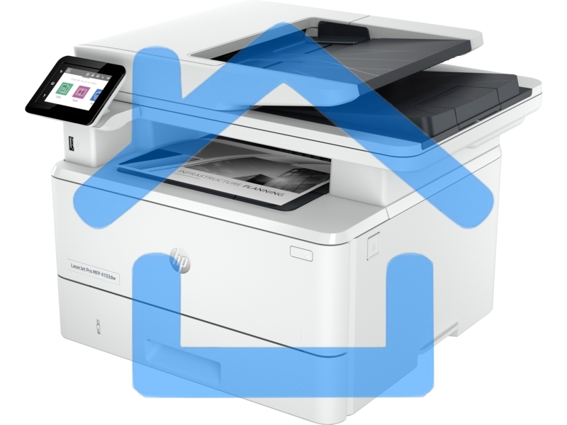 МФУ лазерное HP LaserJet Pro 4103dw (2Z627A), A4, ч/б, печ. до 40 стр/мин., скан. до 29 стр/мин. (ч/б) 20 стр/мин. (цвет), 1200 x 1200 dpi, USB, RJ-45, Wi-Fi, Air Print, Mopria