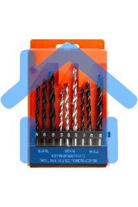 Набор сверл по бетону 5-6-8 мм, металлу 5-6-8 мм, дереву 5-6-8 мм, 9 шт. цилин. хвостовик Sparta