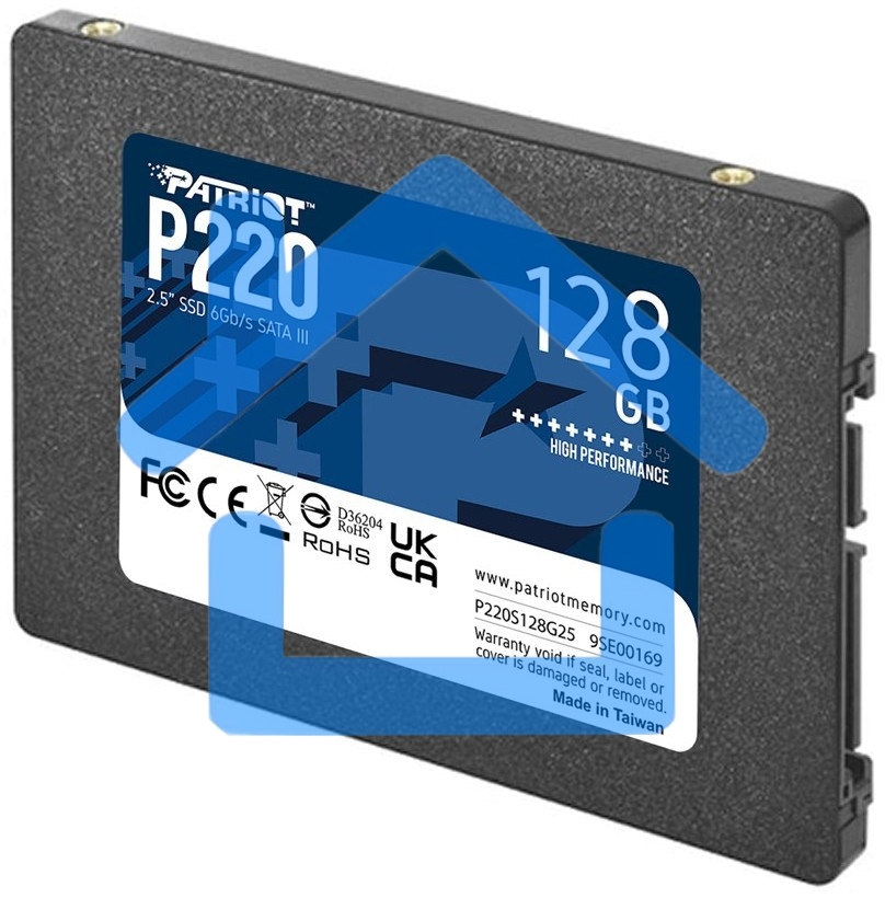 Накопитель SSD Patriot P220, 128Gb, SATA III, 2.5