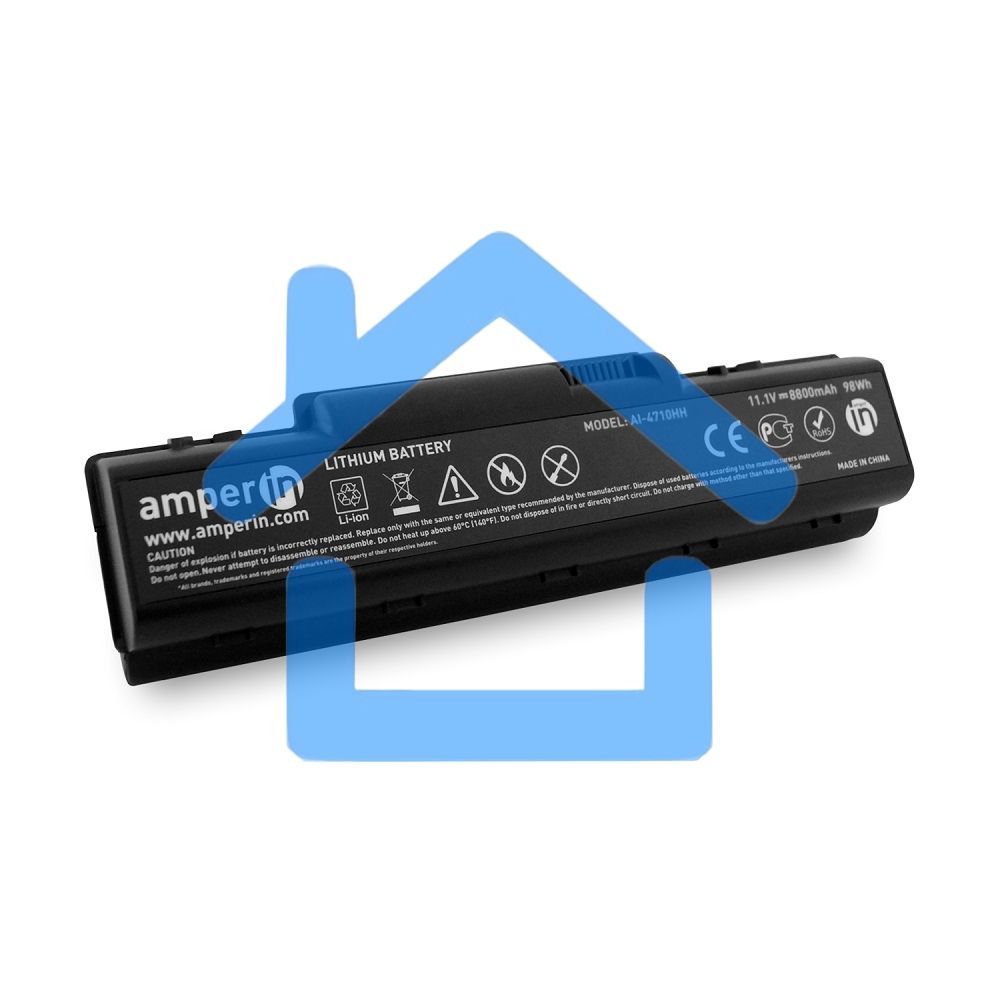 Аккумуляторная батарея Amperin для ноутбука Acer Aspire 2930 11.1V 8800mAh (98Wh) AI-4710HH
