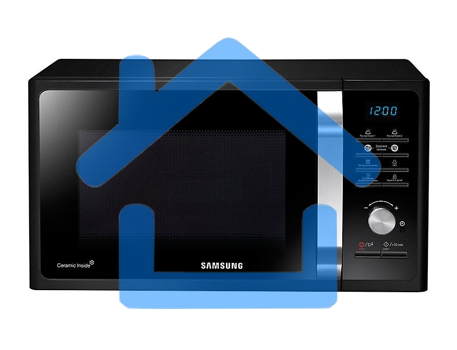 Микроволновая печь Samsung MS23F302TAK черный, 23 л, 800 Вт, переключатели - поворотный тактовый механизм/кнопки