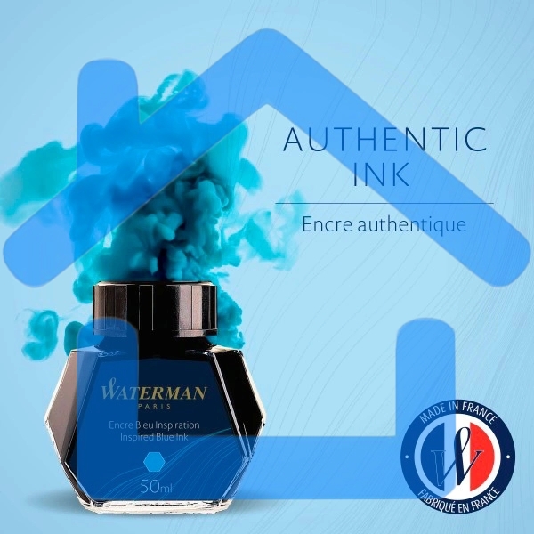 Флакон с чернилами Waterman (CWS0110810) Inspired Blue чернила, 50мл для ручек перьевых