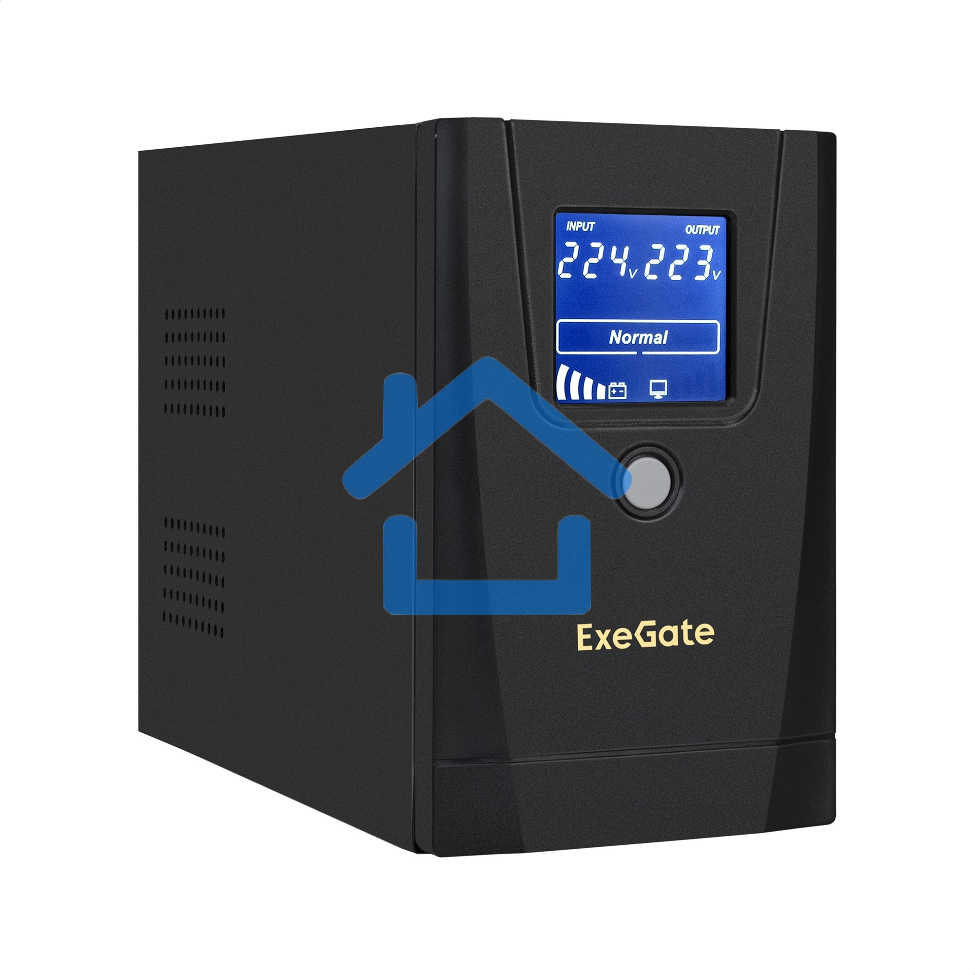 Источник бесперебойного питания ExeGate SpecialPro Smart LLB-1000.LCD.AVR.1SH.2C13 <1000VA/550W, LCD, AVR, 1*Schuko+2*C13, металлический корпус, черный>