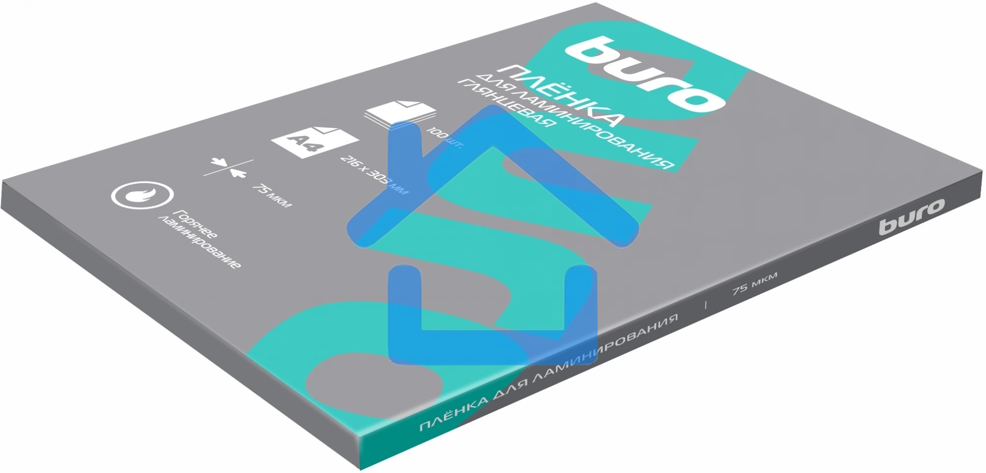 Пленка для ламинирования Buro 75мкм A4 (100шт) глянцевая 216x303мм BU-4LP75