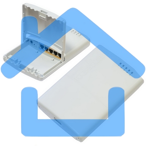 Маршрутизатор MikroTik RB750P-PBr2 PowerBox with 650MHz CPU, 64MB RAM, 5xLAN (four with PoE out), RouterOS L4, outdoor case, PSU, PoE, mounting set