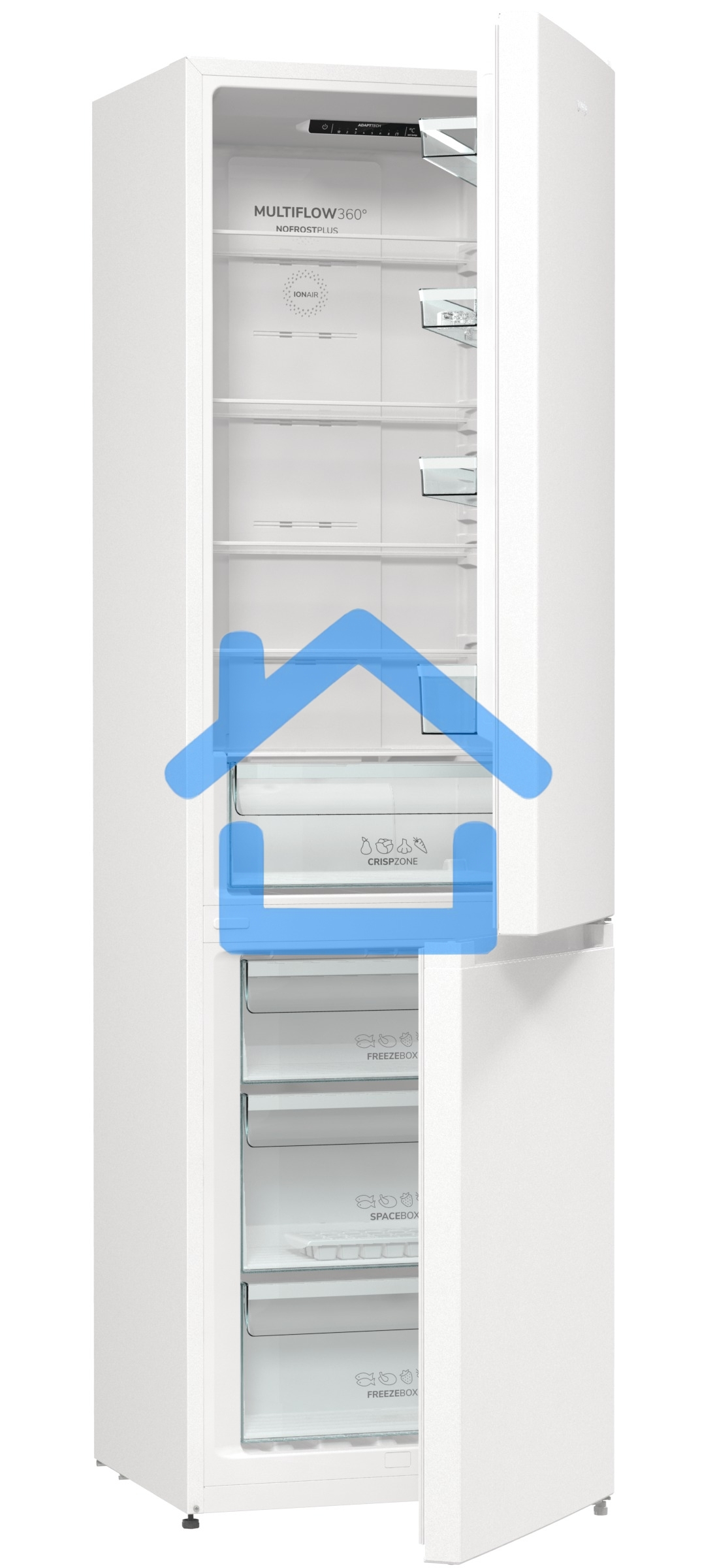 Холодильник Gorenje NRK6201EW4 белый (двухкамерный) (NO FROST)