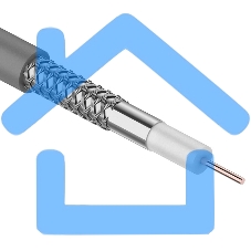Кабель коаксиальный CAVEL SAT 703 ZH, Cu/Al/CuSn, 75%, 75 Ом, бухта 100 м, серый