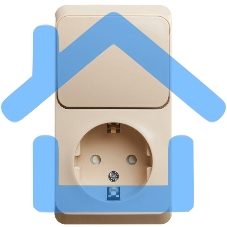 Блок Schneider-electric BPA16-201K ЭТЮД О/У БЛОК: РОЗЕТКА с зазем. со шт. + ВЫКЛЮЧАТЕЛЬ 1-клавиш., КРЕМОВЫЙ, Россия