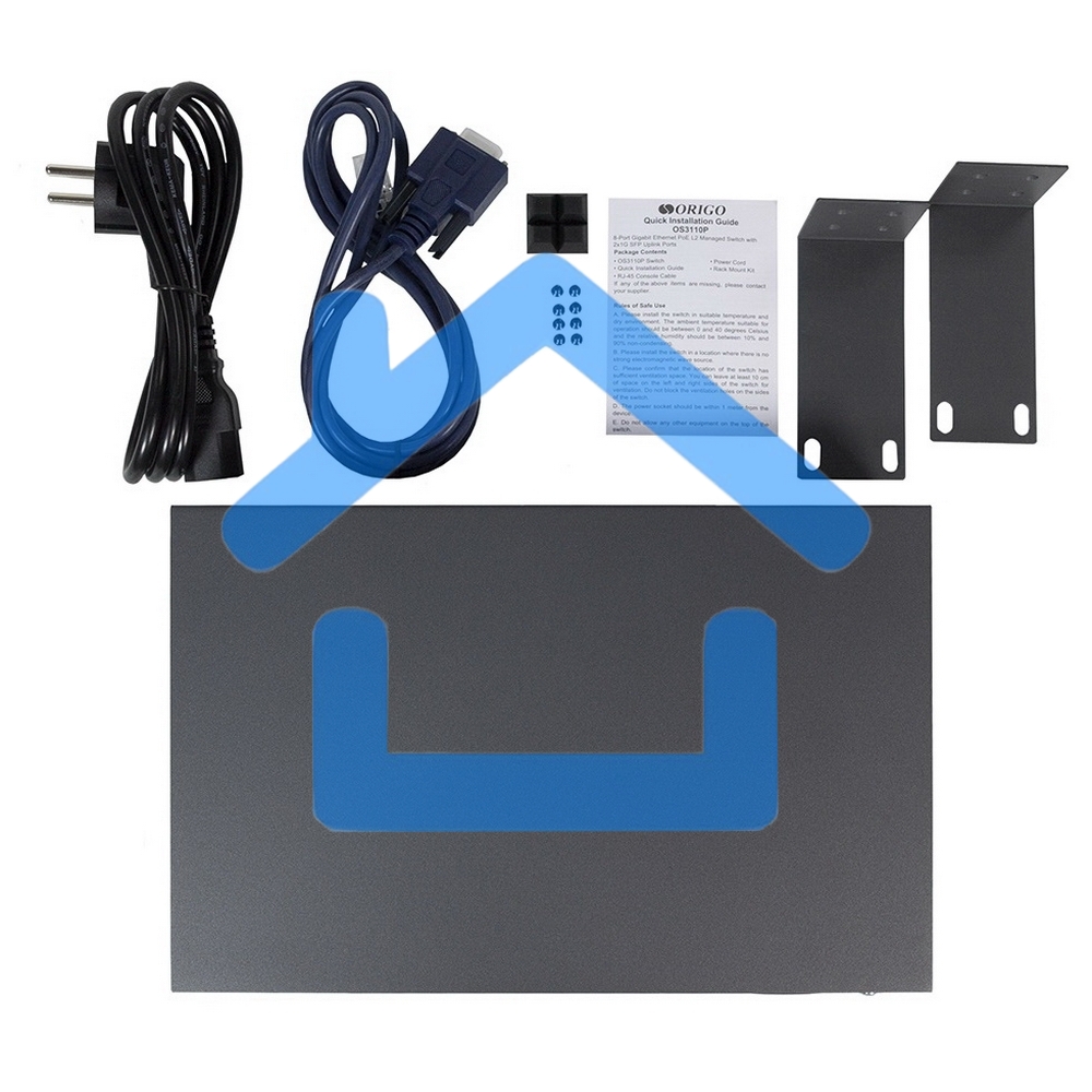 Коммутатор Managed L2 Switch 8x1000Base-T PoE, 2x1000Base-X SFP, PoE Budget 135W, RJ45 Console, 19