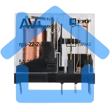 Реле промежуточное РП slim 22/2 5А 230В AC AVERES EKF rps-22-2-230