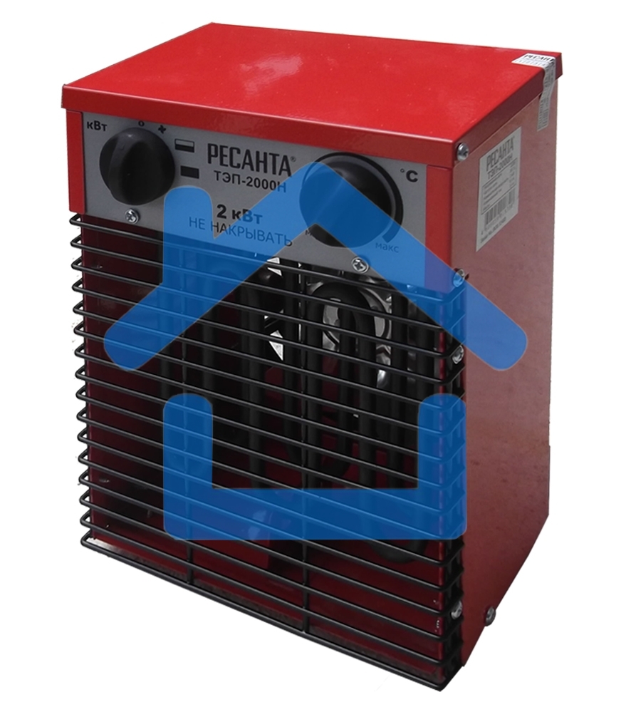 Тепловые пушки Ресанта ТЭП-2000Н 67/1/17 Тепловая электрическая пушка 2000/1000 Вт, 220/230 В, 3.2 кг