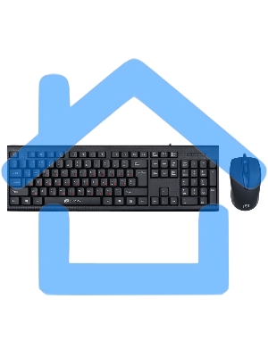 Комплект клавиатура + мышь Oklick 630M клав:черный мышь:черный USB