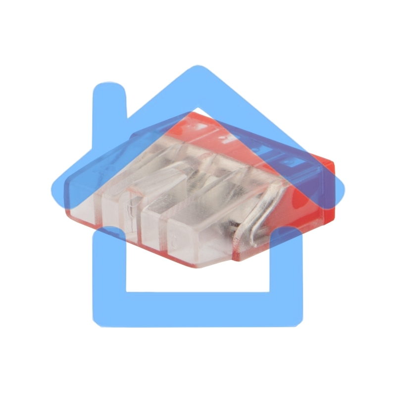 Экспресс-клемма с пастой Rexant СМК 2273-244, 4-проводная 0.5-2.5 мм², прозрачная, блистер (20 шт./уп.)