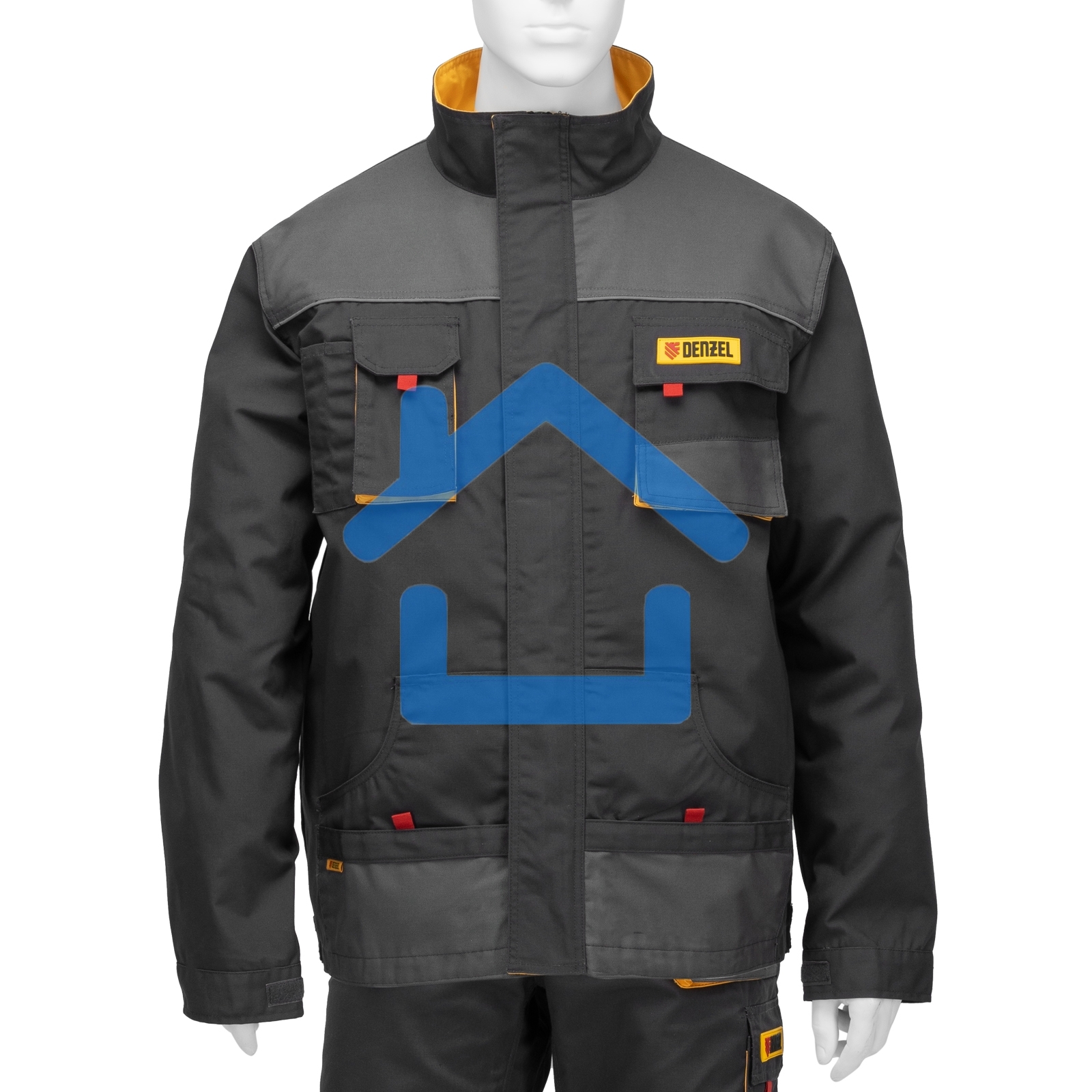 Куртка профессиональная рабочая Denzel 65% полиэстер 35% хлопок, XXXL