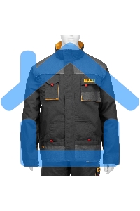 Куртка профессиональная рабочая Denzel 65% полиэстер 35% хлопок, XXXL