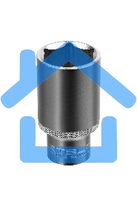 Головка торцевая удлиненная, 30 мм, 6-гранная, CrV, под квадрат 1/2