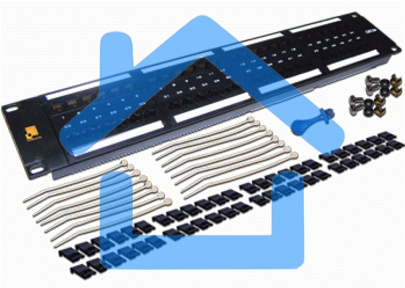 Патч-панель LANMASTER 48 портов, UTP, кат.6, 2U