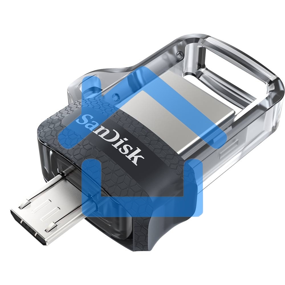 Флешка USB R/W 64Gb SanDisk Ultra Android Dual Drive OTG, m3.0/USB 3.0, Black