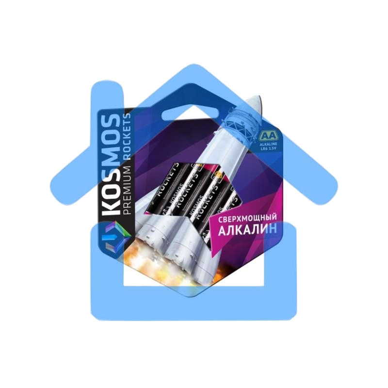 Элемент питания алкалиновый AA/LR6 Kosmos premium ROCKETS (блист.4шт) Космос KOSLR6ROCKETS4BL