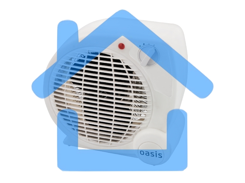 Тепловентилятор Oasis SG-20R (F) белый, 2000 Вт, 20 м2