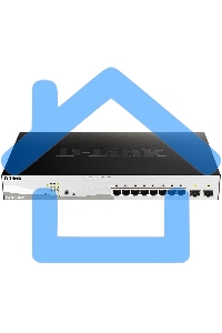 Коммутатор D-Link DGS-1210-10MP/F1A Настраиваемый коммутатор WebSmart с 8 портами 10/100/1000Base-T и 2 портами 1000Base-X SFP (8 портов с поддержкой PoE 802.3af/802.3at (30 Вт), PoE-бюджет 130 Вт)