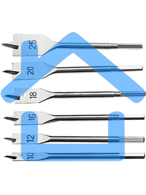 Набор сверл перовых по дереву, 10-12-16-18-20-25 мм, 6 шт. 6-гранный хвостовик Sparta