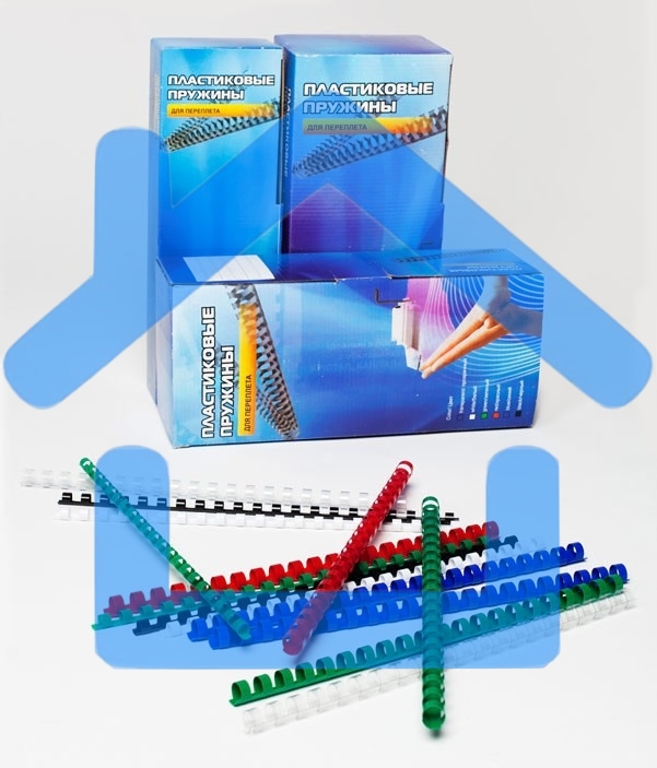 Пружины для переплета пластиковые Office Kit d=8мм 31-50лист A4 белый (100шт) BP2011