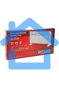 Конвектор Ресанта ОК-2500 белый, 2500 Вт, 30 м2, термостат