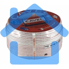 Кабель коаксиальный CAVEL SAT 703 B, Cu/Al/CuSn, 75%, 75 Ом, бухта 100 м, белый